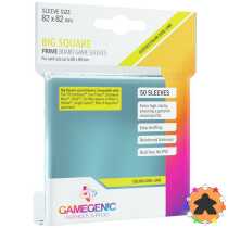 Gamegenic - PRIME Big Square- Sized Sleeves 82 x 82 mm - Clear (50 Sleeves)
