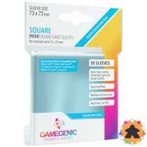 Gamegenic - PRIME Square- Sized Sleeves 73 x 73 mm - Clear (50 Sleeves)
