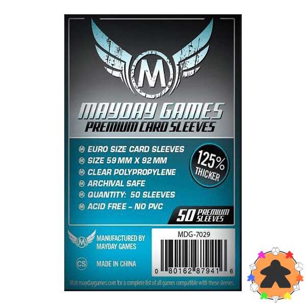 Mayday - 50 pochettes Euro Sleeves - Qualité Premium - 59x92mm