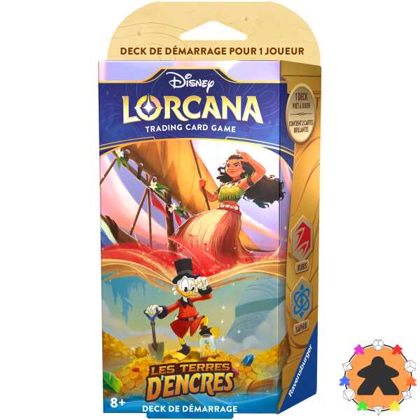 Lorcana S3 - Les Terres d'Encres - Deck Rubis/Saphir - Vaiana/Picsou