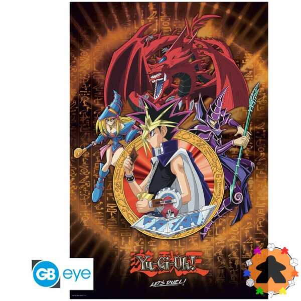 YU-GI-OH! - Poster Maxi 91,5x61 - Yugi Slifer et Magicien