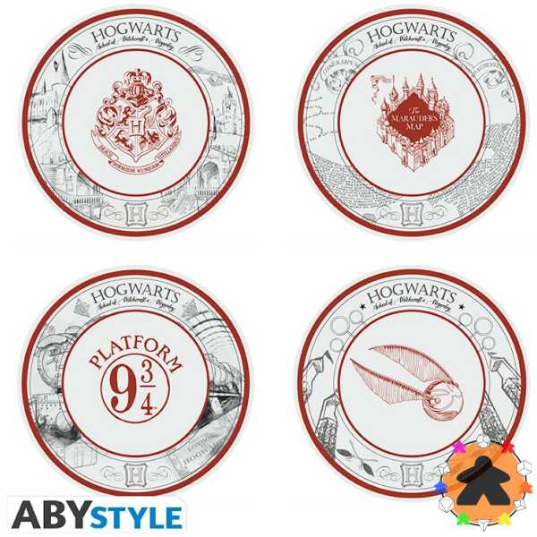HARRY POTTER - Set de 4 Assiettes - Univers Harry Potter