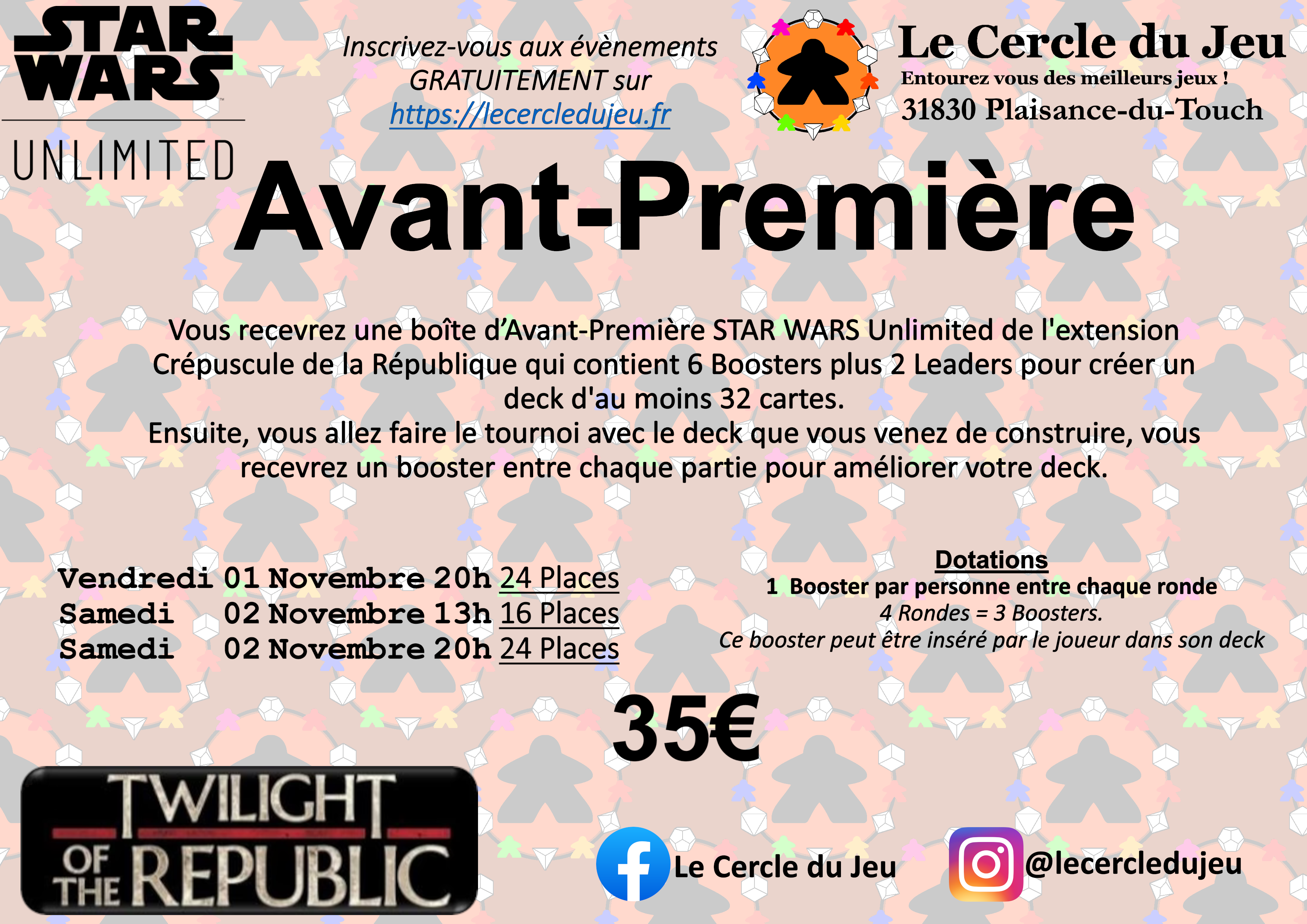 Avant Première Crépuscule de la République Star Wars Unlimited