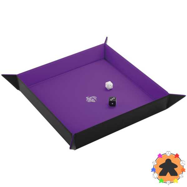 Plateau à dés magnétique carré Noir/Violet - Gamegenic