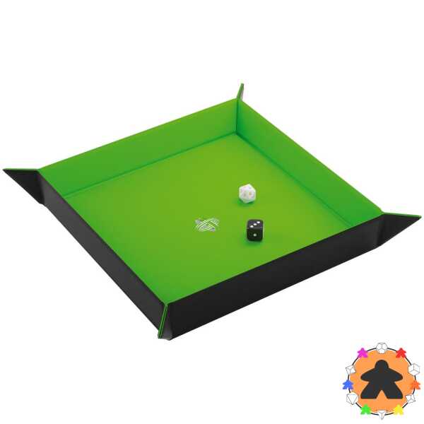 Plateau à dés magnétique carré Noir/Vert - Gamegenic