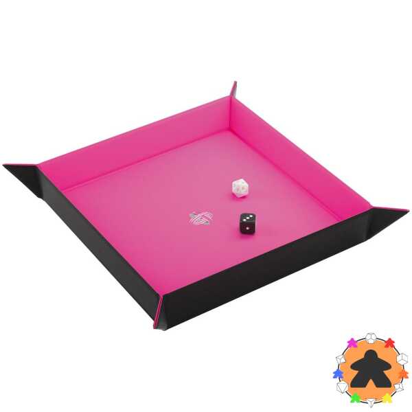 Plateau à dés magnétique carré Noir/Rose - Gamegenic