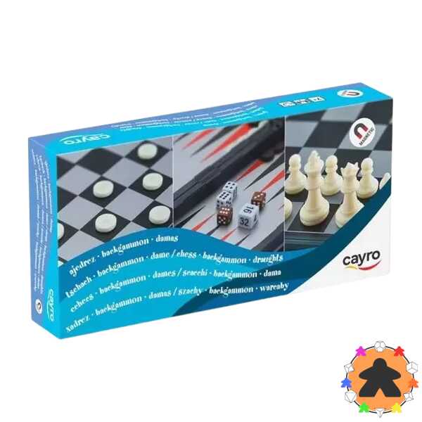 3 Jeux Magnétiques (plastique) : Échecs, Dames Et Backgammon
