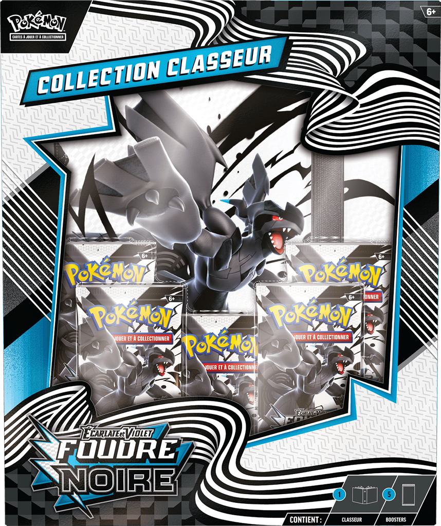 Pokémon - Foudre Noire - Portfolio (A4) + 5 boosters