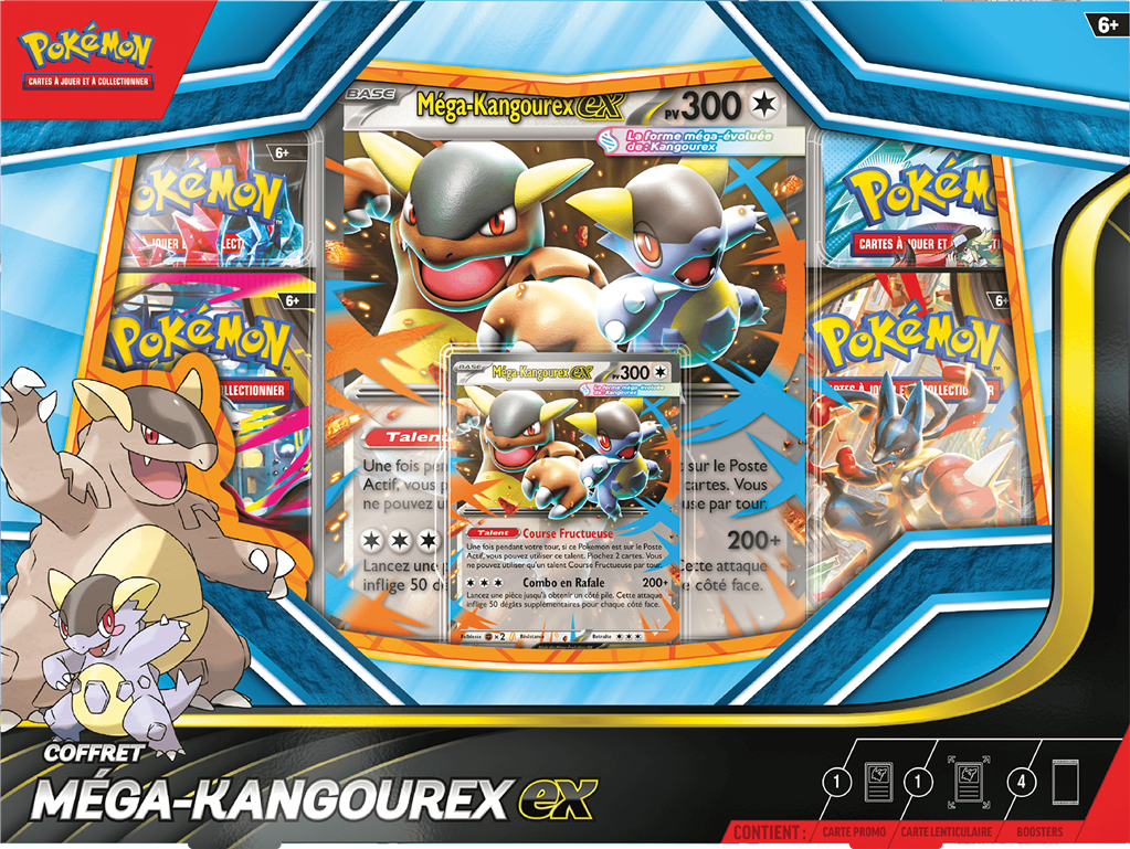 Pokémon - Coffret Méga-Kangourex (4 boosters)