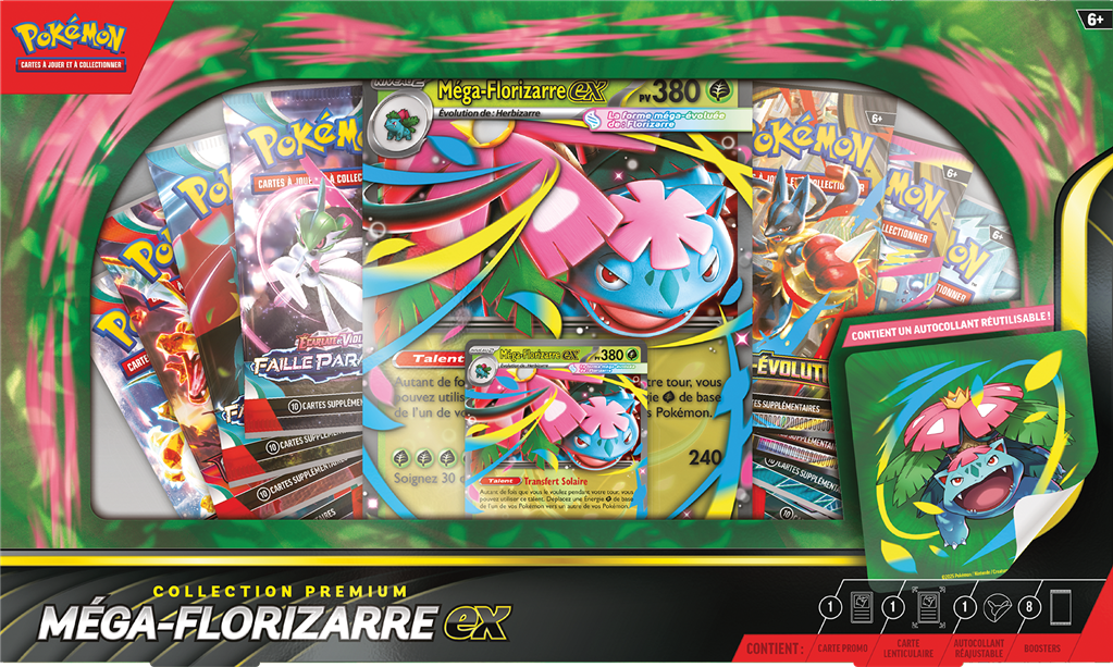 Pokémon - Coffret Collection Premium - Méga-Florizarre ex (8 boosters)