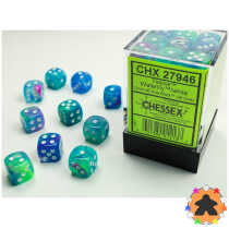 CHESSEX - Set de 36 dés 6 - Festive Waterlily/white - CHX27946