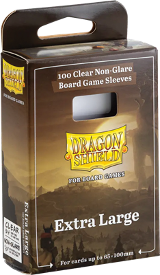 Dragon Shield - Extra Large 65x100mm - 100x Clear Board Game Sleeves