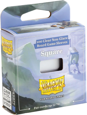 Dragon Shield - Square 70x70mm - 100x Clear Board Game Sleeves