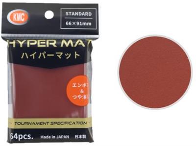 KMC - Standard Sleeves - Hyper MAT Red (64 Sleeves)