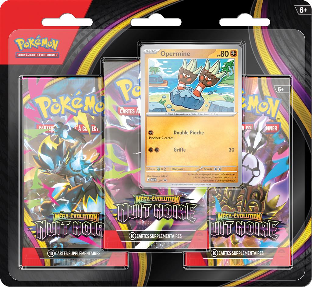 Pokémon - Nuit Noire (ME05) - Tripack (Pack de 3 boosters - FR)