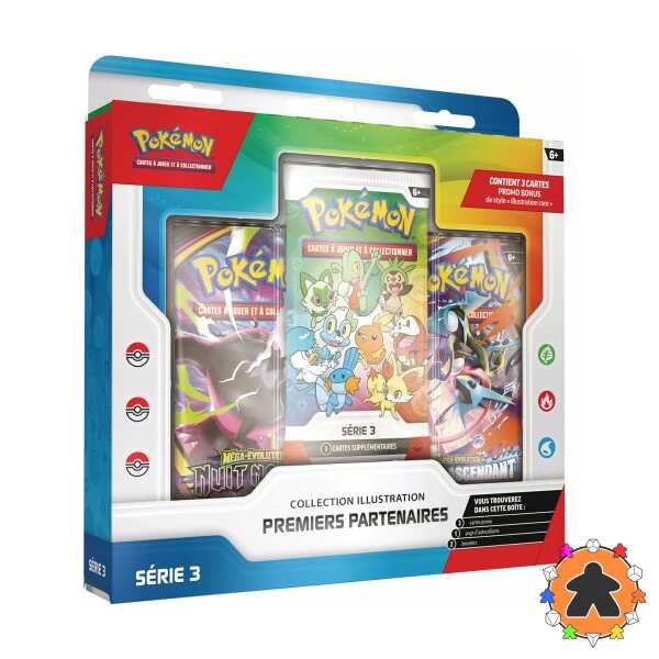 Pokémon - Coffret Illustration - Premiers partenaires - Série 3 (3 boosters + 1 booster promo - FR)