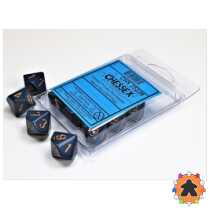 CHESSEX - Set de 10 dés 10 - OPAQUE - Blue/copper - CHX25226