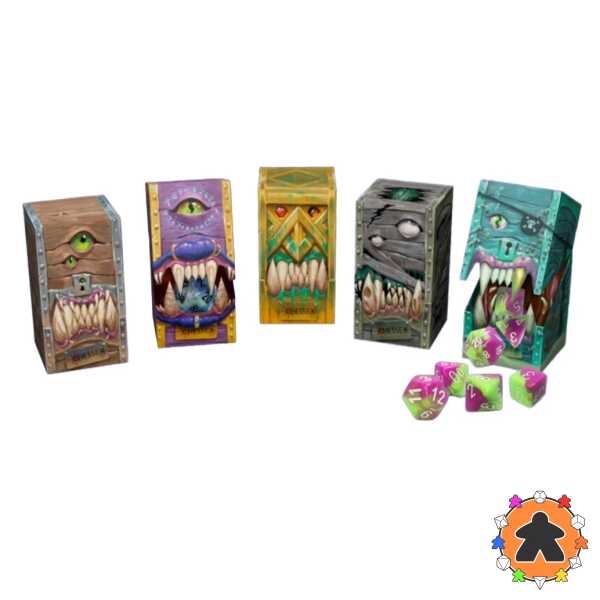 CHESSEX - Hidden Wonders – Set mystère de 7 dés polyédriques