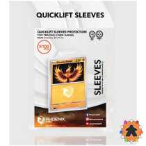 Phoenix Shield – 100 Sleeves avec languettes (66 × 91 mm)