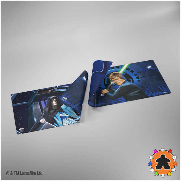 Star Wars: Unlimited – Double-Sided Game Mat – Jedi Luke Skywalker & Emperor Palpatine