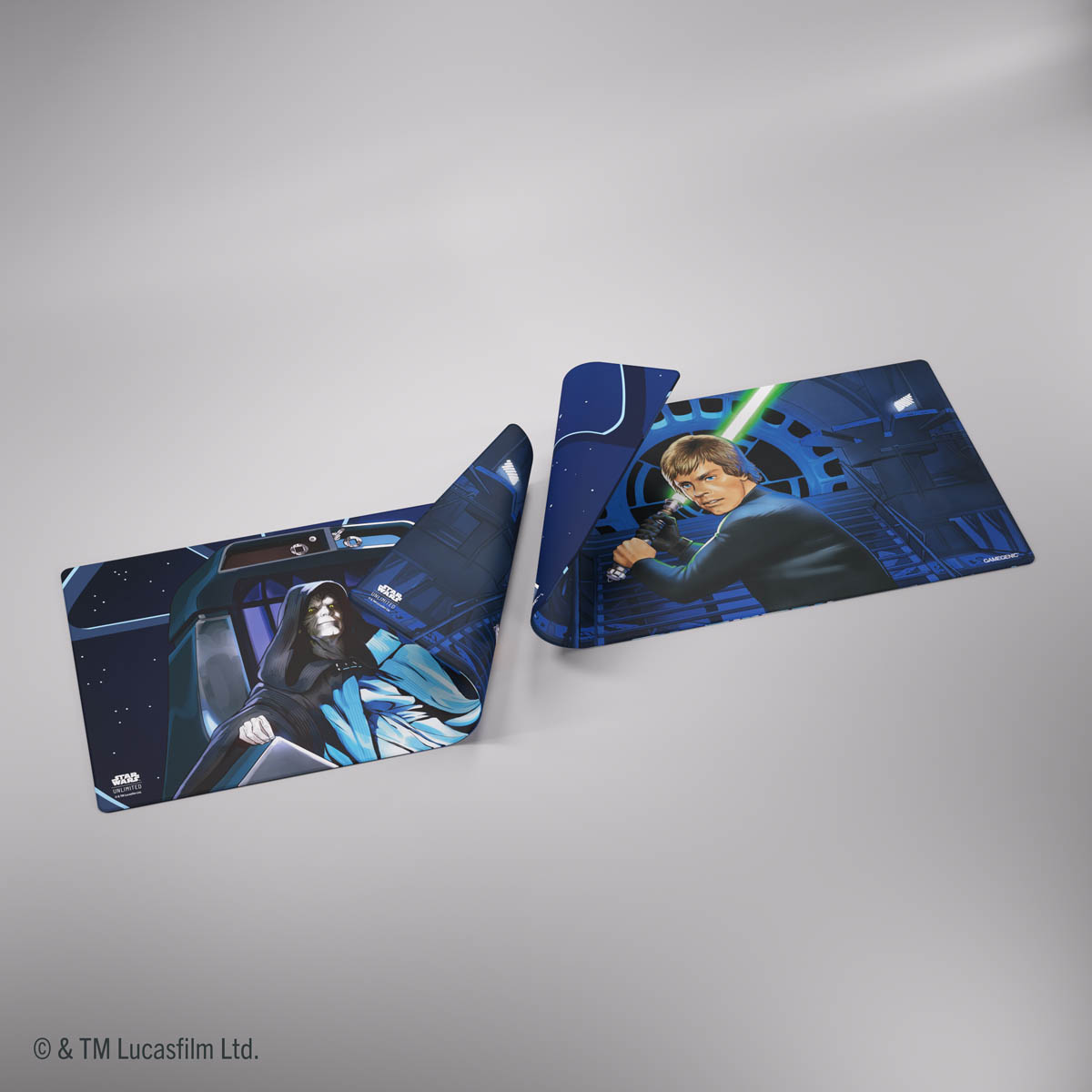Star Wars: Unlimited – Double-Sided Game Mat – Jedi Luke Skywalker & Emperor Palpatine