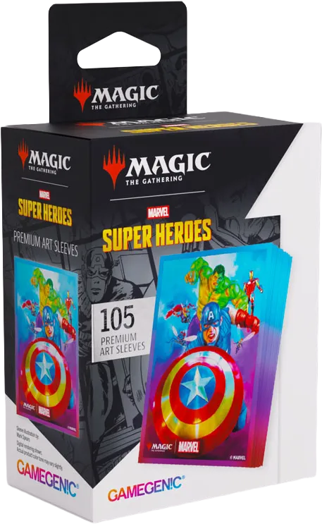 Gamegenic - MTG Marvel Super Heroes - Premium Art Sleeves - Captain America, Team Leader