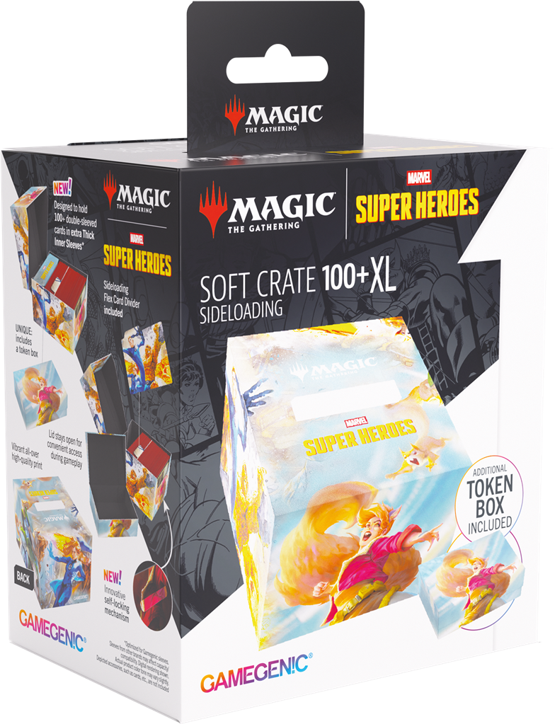 Gamegenic - MTG Marvel Super Heroes - Soft Crate 100+ XL Sideloading – The Fantastic Four / Go Nuts!