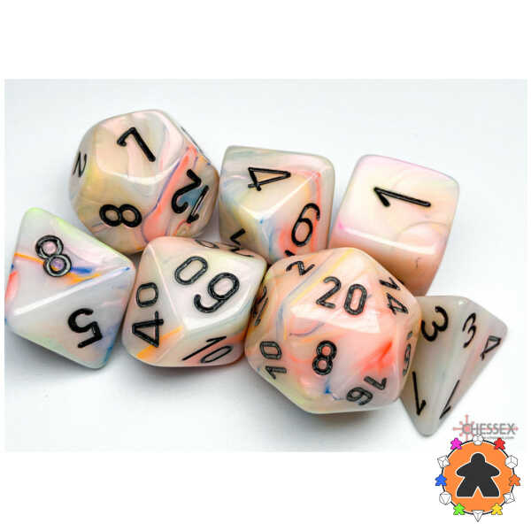 CHESSEX - Set de 7 dés - FESTIF - Cirque/Noir - CHX27442