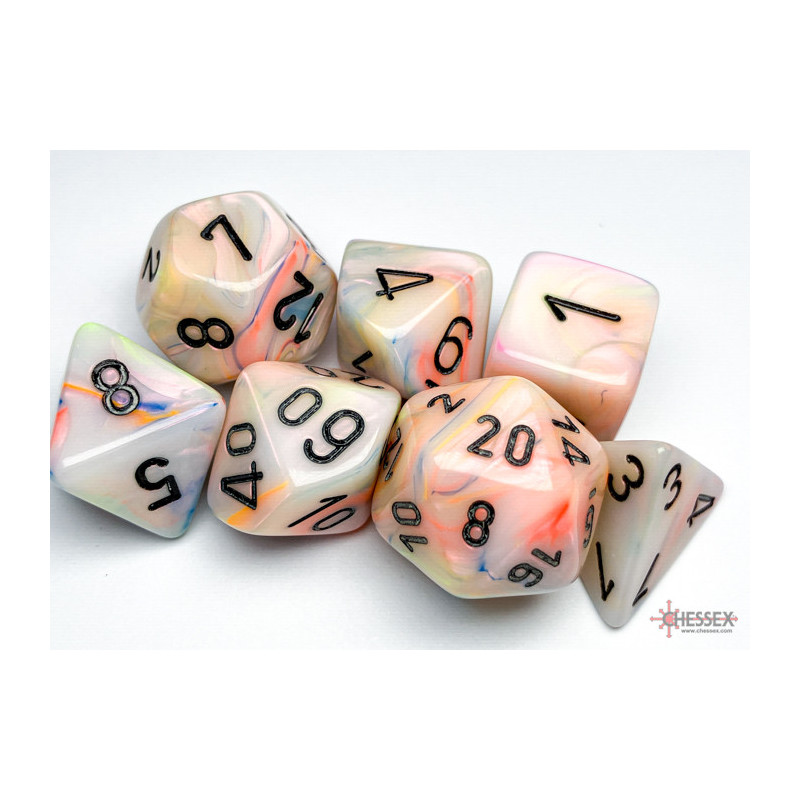 CHESSEX - Set de 7 dés - FESTIF - Cirque/Noir - CHX27442