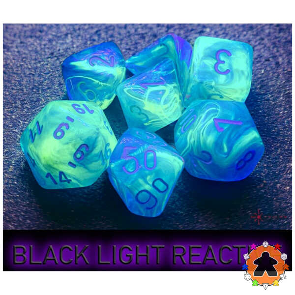 CHESSEX - Set de 7 dés - FESTIF - Nénuphar/Blanc - CHX27546