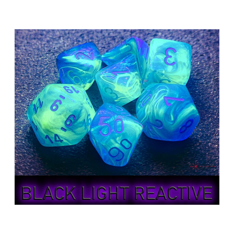CHESSEX - Set de 7 dés - FESTIF - Nénuphar/Blanc - CHX27546