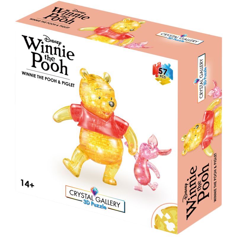 Crystal Gallery Disney - Puzzle 3D 57 pièces - Winnie et Porcinet
