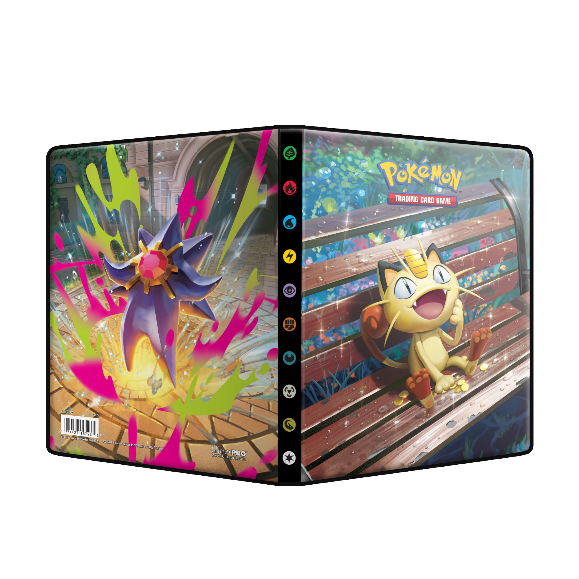 ULTRA PRO - Pokémon Méga-Évolution - Équilibre Parfait - Portfolio 4 pochettes - Miaouss & Méga-Staross