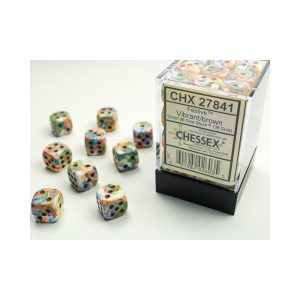 chessex-set-de-36-des-6-festive-vibrant-brun-new-